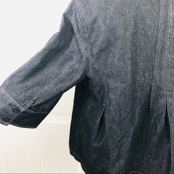 Simply Chloe Dao Black Crop Denim Jacket Half-Slv - Picture 6 of 7